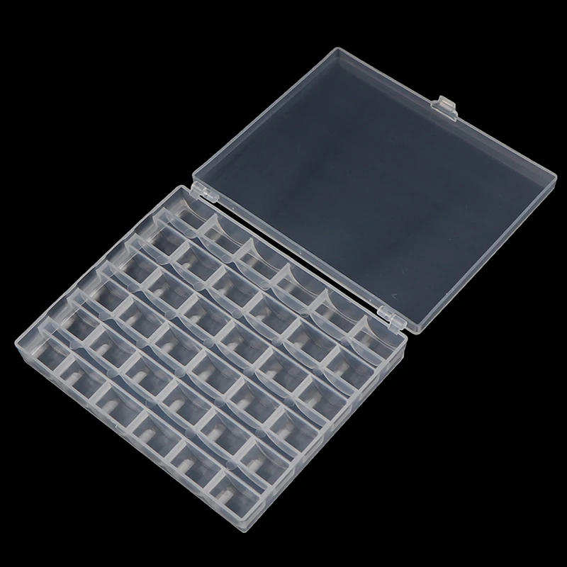 Description Picture 6 of item1Pc 36 Spools Empty Bobbins Storage Box Sewing Accessories Tools Plastic Machine Bobbin Case Knitting Needle Organizer
