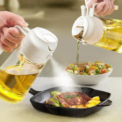 2in1 500ml Oil Sprayer Kitchen Cooking Spray Oil Dispensers Cooking Utensils Mister for Air Fryer Salad Baking Home Kitchen Bar
