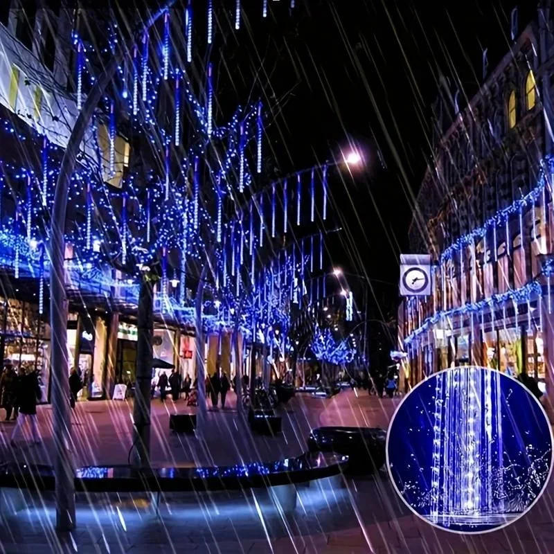 Description Picture 3 of item1/2/3/4 PCS LED Meteor Shower Rain Lights Waterproof Fairy String Light for Christmas Holiday Party Halloween Garden Decoration