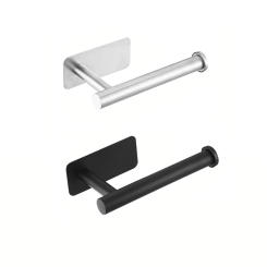 Self adhesive toilet paper towel rack for bathroom and kitchen, stainless steel wall mounted unperforated tissue roll dispenser