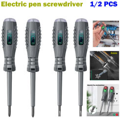 1/2 PCS Electric Pen Slotting Cross Screwdriver Neon Bubble Indication Power Test Tool Insulated Electrical Tools Voltage Tester