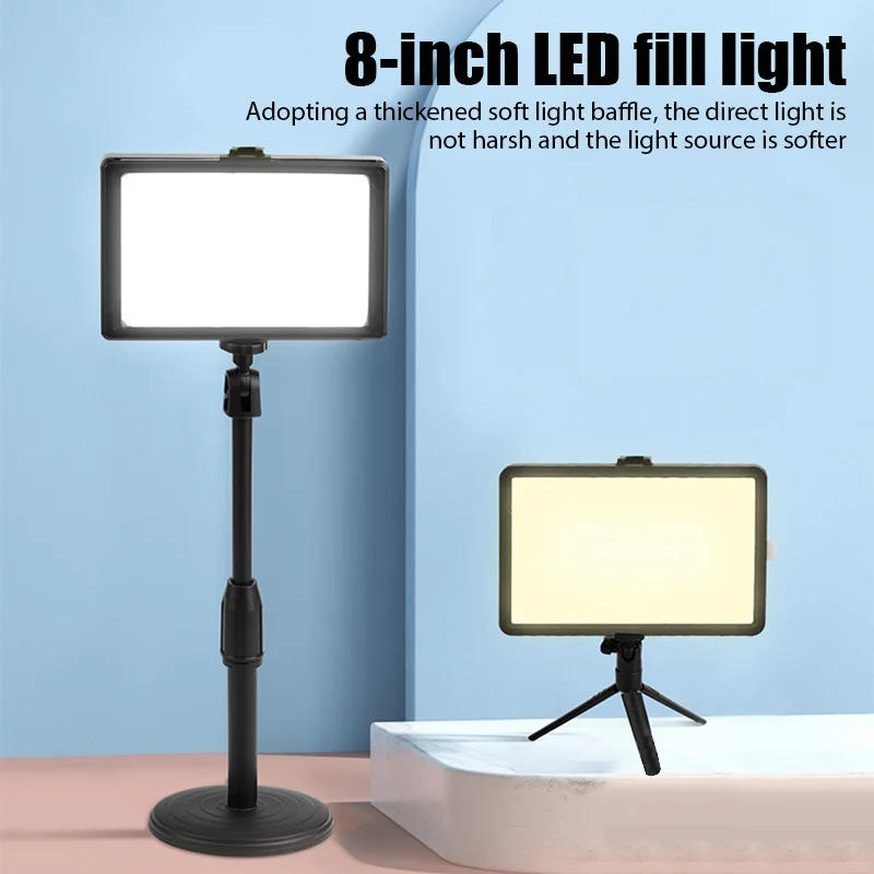Description Picture 2 of item8 Inch Video Led Light Photography Selfie Dimmable Video Fill Light for Photo Studio Live Stream Fill Lamp No Tripod Stand