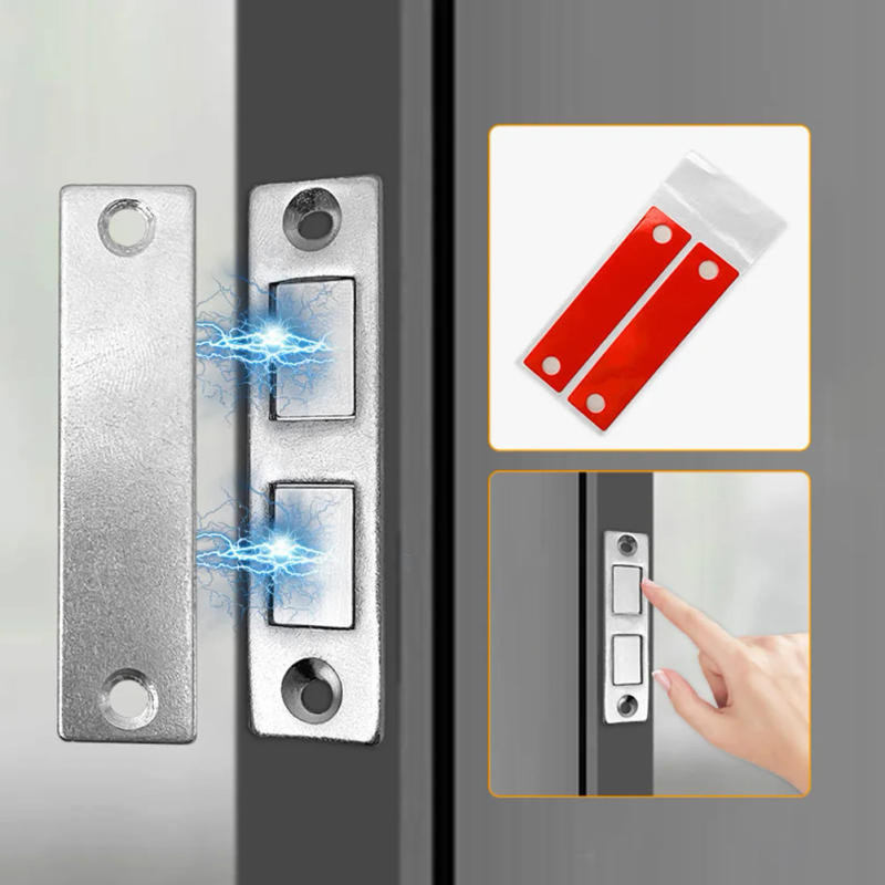 Description Picture 2 of item2pcs Magnetic Cabinet Catches Door Stops Magnet Invisible Cupboard Drawer Furniture Door Magnet Catch Wardrobe Door Closer