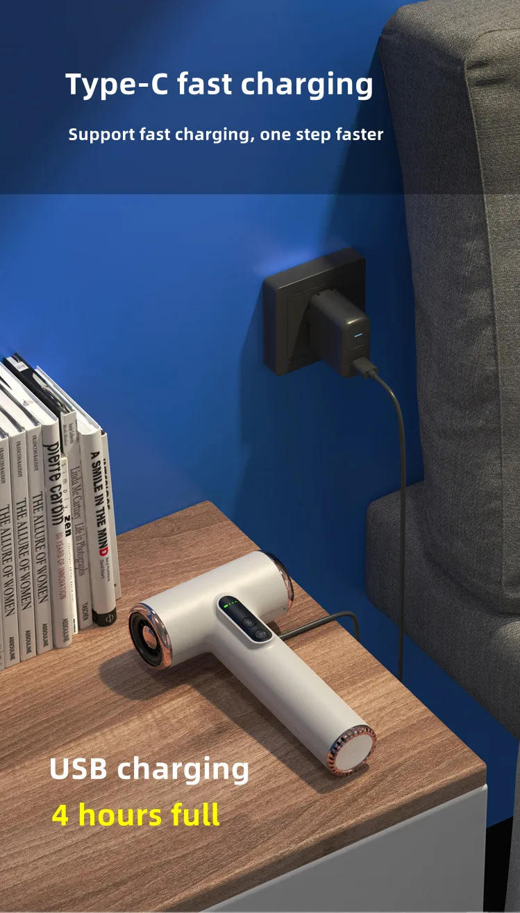 Description Picture 3 of itemPortable Wireless Hair Dryer For Infant Low Heat Gentle Air Rechargeable Usb Small Dropship Hairdrier Visual Power Consumption