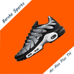 Nike New Air Max Plus TN Men's Sneakers winter Fashionable and comfortable casual shoes Lightweight and wearable Silver&Black