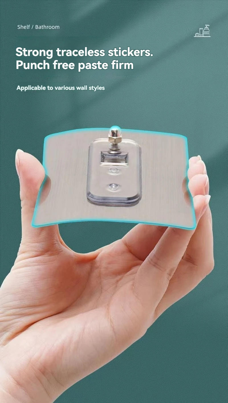 Description Picture 4 of itemBathroom Shelf Kitchen Storage Organizer Aluminum Alloy Shampoo Rack Shower Shelf Bathroom Accessories No Drill Shelf