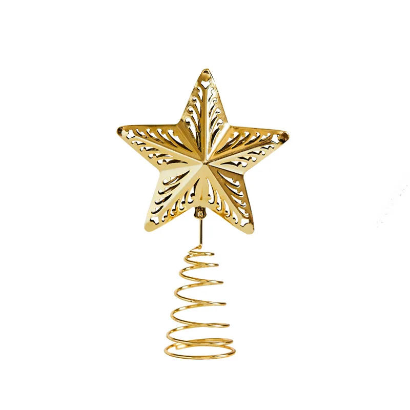 Description Picture 6 of itemChritmas Glitter Star Trees Topper Exquisite Iron Star Metal Ornament Tree Decor for Home Bar Xmas Trees Decor