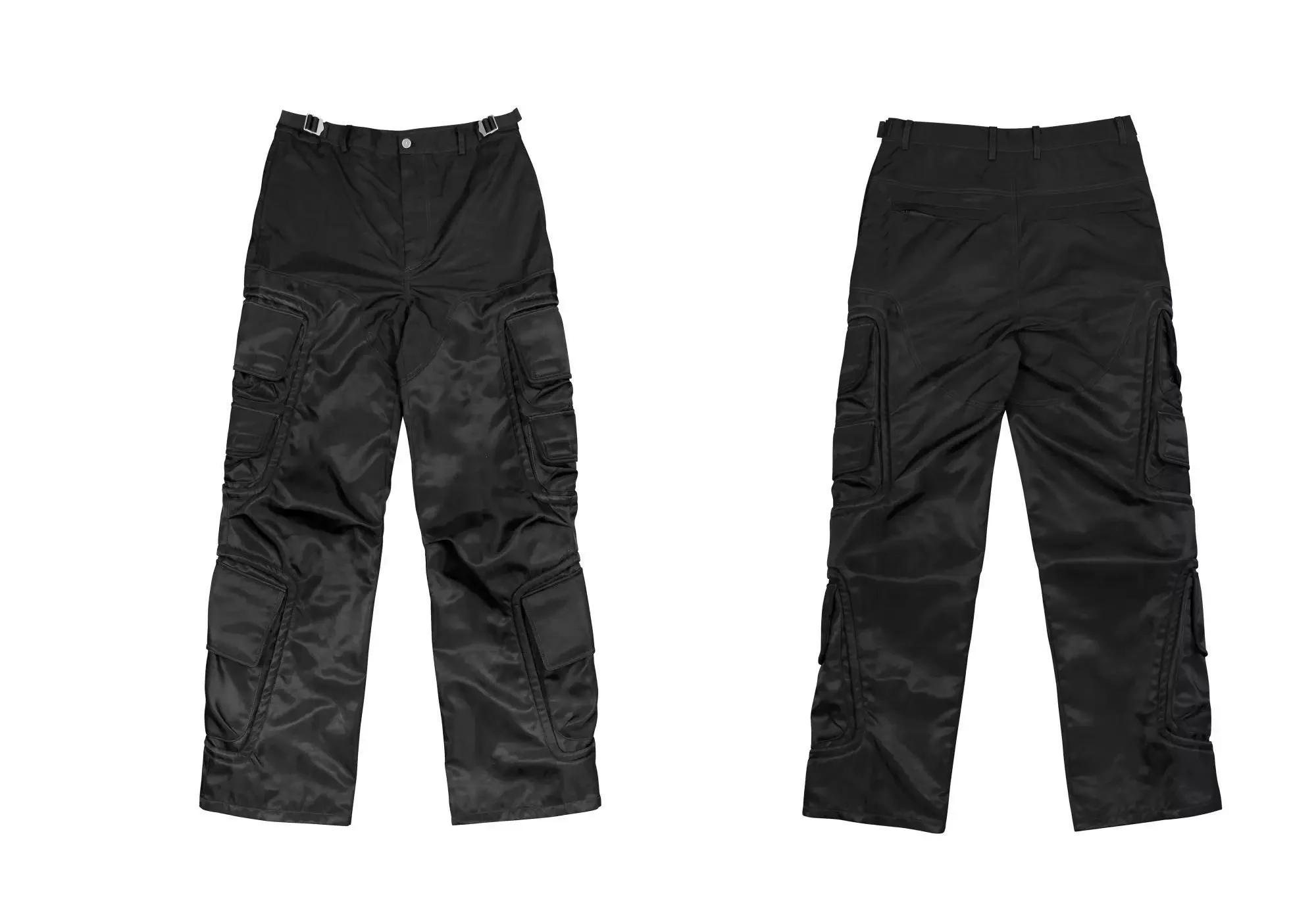 Description Picture 5 of itemMechanical Style Multi-Pocket Brand Straight-Leg Pants Slightly Flared Zipper Trousers Loose Cargo Cleanfit Style Men's Trousers
