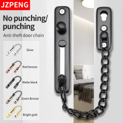 1PCS Door Chain Lock Stainless Steel Security Chain Anti-theft Door Latch Buckle for Home Hotel Apartment Screw Guard Accessorie