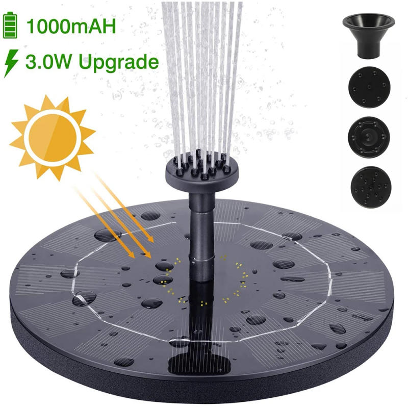 Description Picture 4 of itemSolar Fountain Pump Floating Solar Panel Bird Baths Water Fountain with 8 Nozzles For Garden Outdoor Water Pool Pond Decor