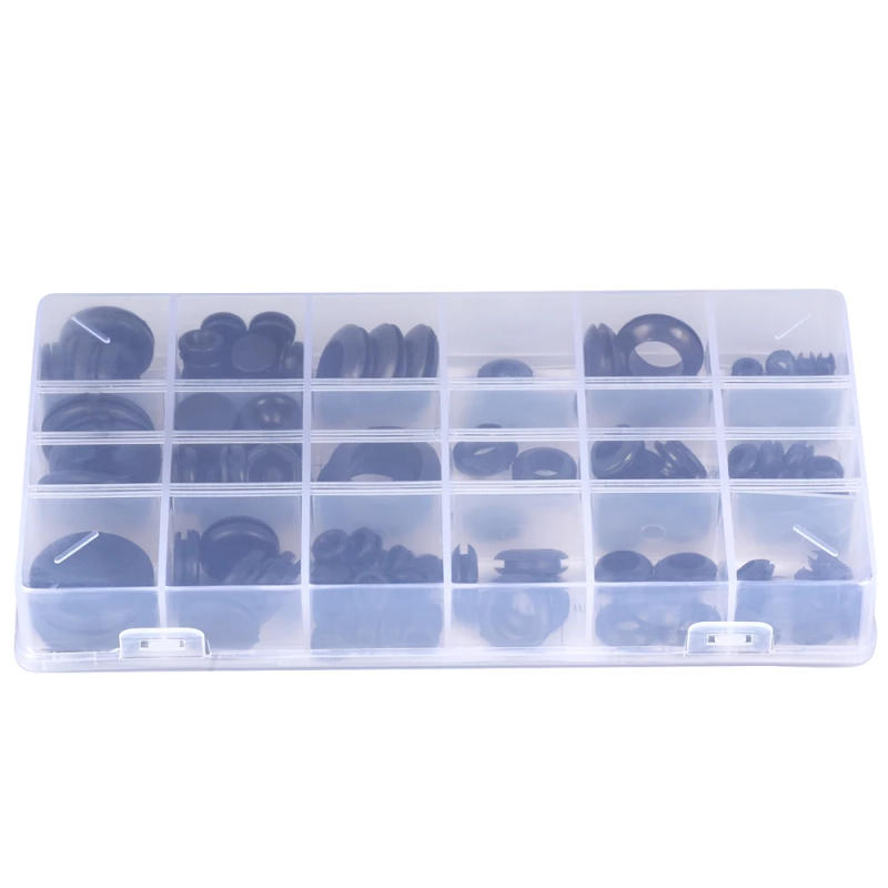 Description Picture 3 of item125pcs Rubber Grommet Protective Coil Double-sided Black Rubber Firewall Hole Plug Retaining Ring Car Electrical Wire Gasket