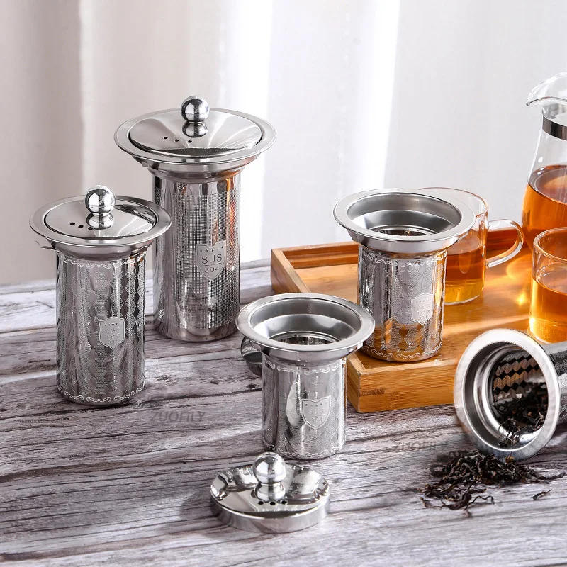 Description Picture 4 of itemNew Reusable Stainless Steel Tea Strainer Mesh Infuser Basket Loose Tea Leaf Infusers Herb Filter for Mug Teapot Teaware S/M/L