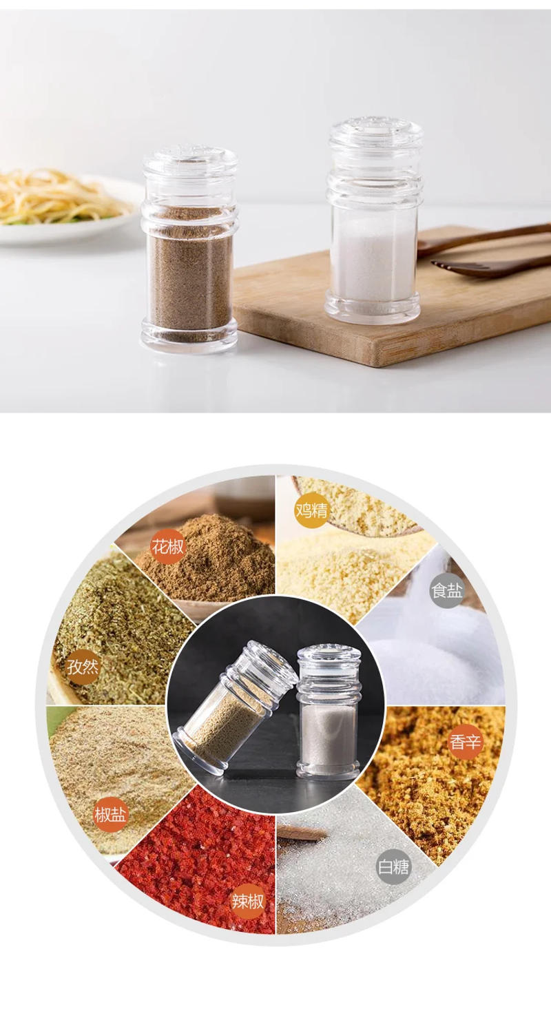 Description Picture 4 of itemTransparent Bbq Seasoning Bottle Cooking Pepper Powder Sugar Salt Jar Kitchen - Herb & Spice Tools - Aliexpress