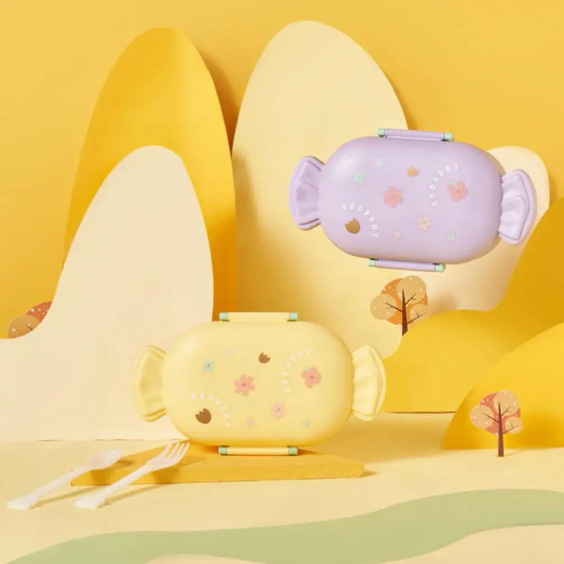 Description Picture 3 of itemLovely Bento Box Children Adult Lunch Box with 2 Compartments Leak-Proof Lunchbox Bento Box for Dining Out Work School