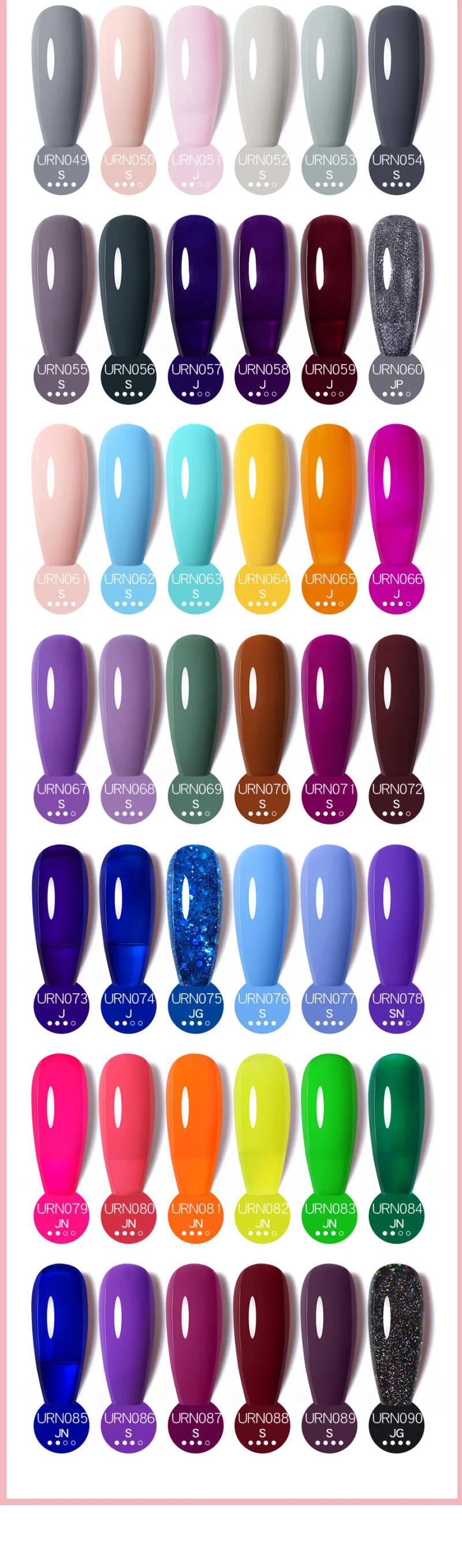 Description Picture 4 of itemUR SUGAR Gold Aurora Nail Gel Polish 7.5ml Glitter Color Gel Nail Art Manicure Semi Permanent Varnish Soak Off UV LED Gel