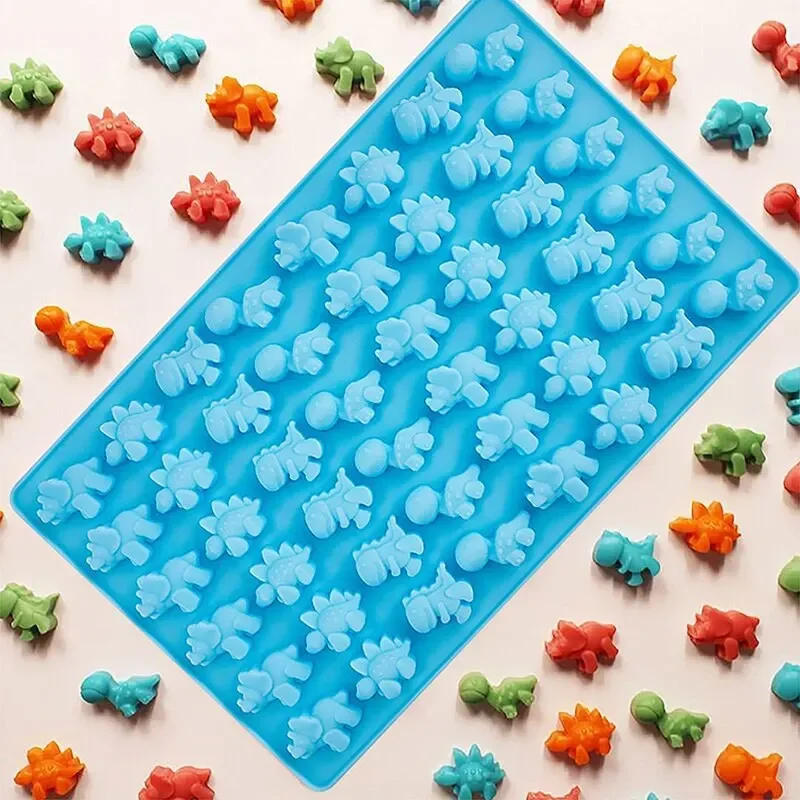 Description Picture 6 of item48 Little Dinosaur Silicone Cake Mold Sugar Drip Biscuit Mold Chocolate Mold Insert Candle Flip Sugar itchen Baking Tool