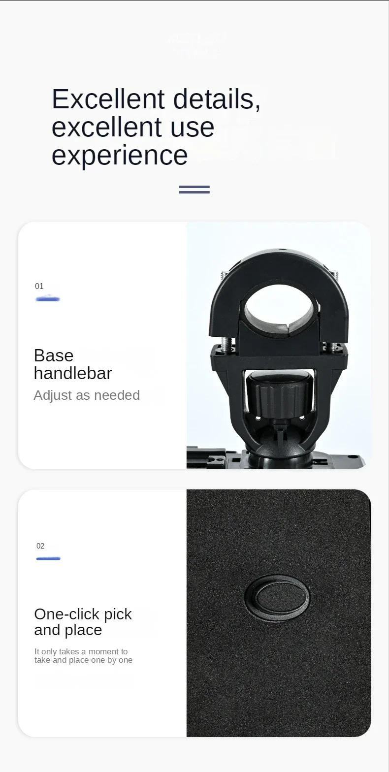 Description Picture 6 of itemBaby Stroller Cell Phone Holder 360 Degree Rotate Universal Clamp Pram Wheelchair Accessory Mount Bracket Phone Bicycle Stander