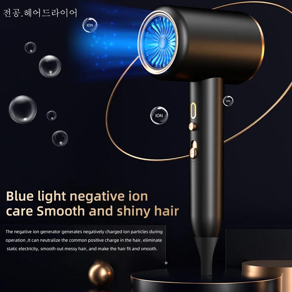 Description Picture 5 of itemProfessional Hair Dryer Hot Cold Wind Air Brush Hairdryer Negative Lonic Blow Dryer  Strong PowerDryer Salon Tool 2400W 3th Gear