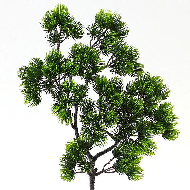 Description Picture 5 of item42cm Artificial Plant Pine Branch Green Leaves Fake Plants Home Pine Bonsai Accessories Wedding Flower Arrangement Decoration