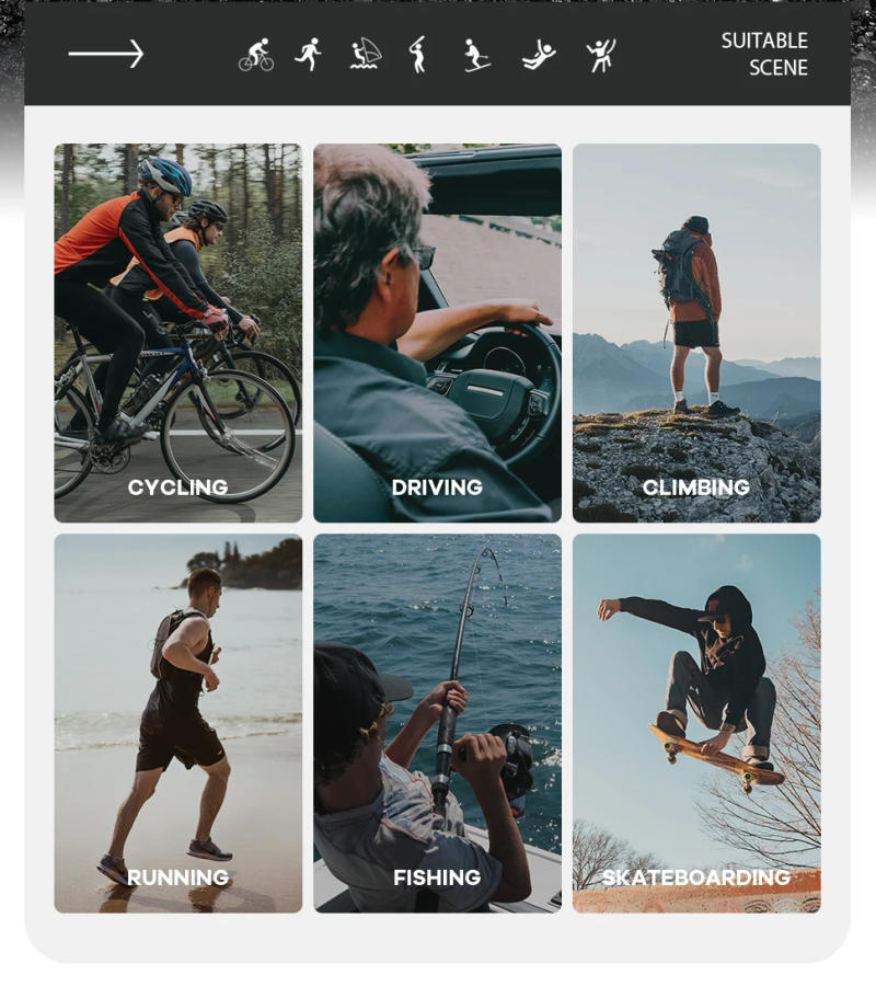 Description Picture 3 of itemVAGHOZZ 2024 Brand Design New  Sunglasses Men Driving Square Male Sun Glasses UV400 Women Fishing Eyewear