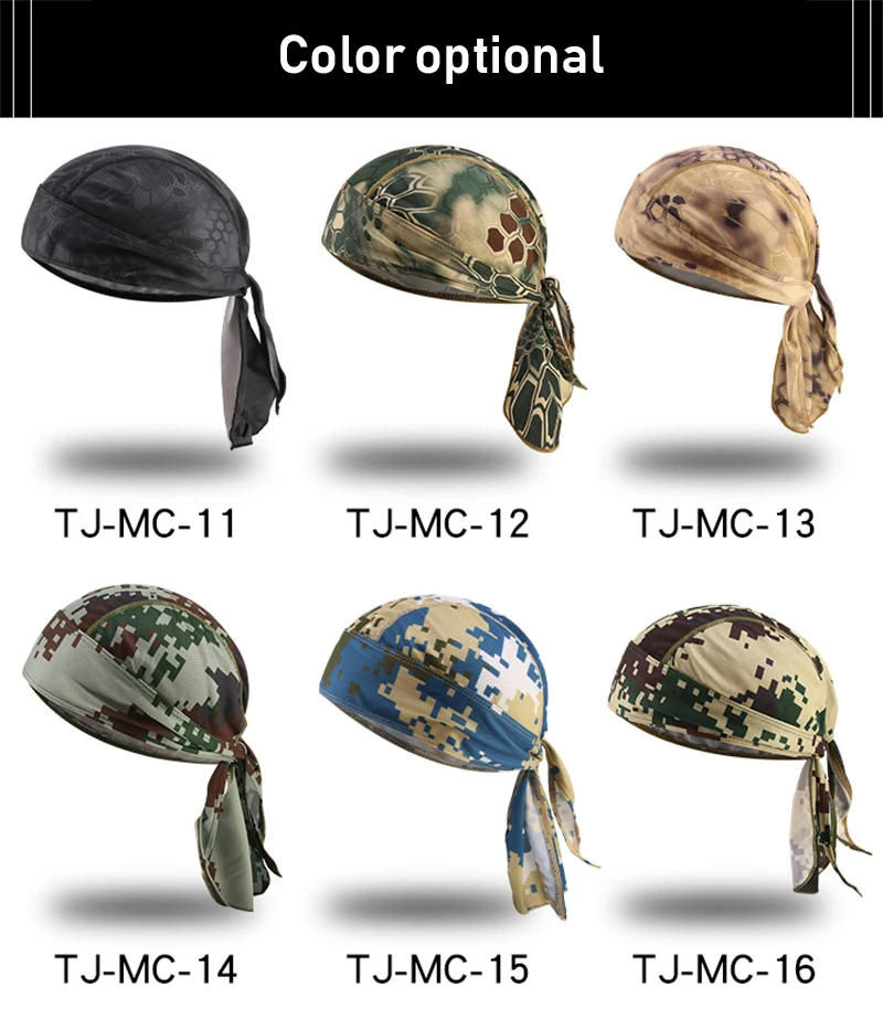 Description Picture 2 of itemQuick- Pirate Caps Cycling Fishing Camping Bandanas Headscarf Bicycle Riding Windproof Headwear Caps Riding Equipment