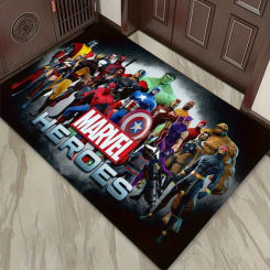 MINISO Marvel Heroes Themed Entrance Doormat Non-Slip Indoor & Outdoor Polyester Carpet for Home Decor Soft Mat Decoration Rug