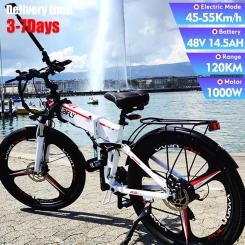 LAFLY X3 1000W National Standard Electric Bicycle Folding 48V Iithium Assisted Mountain Electric Bike Cross-Country 26inch Ebike