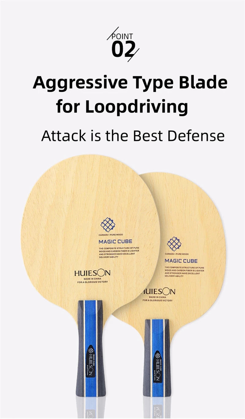 Description Picture 5 of itemHuieson Magic Cube Table Tennis Blade 5 Plywood+2 Ply Inner Carbon Fiber Ping Pong Paddle Racket DIY Accessories