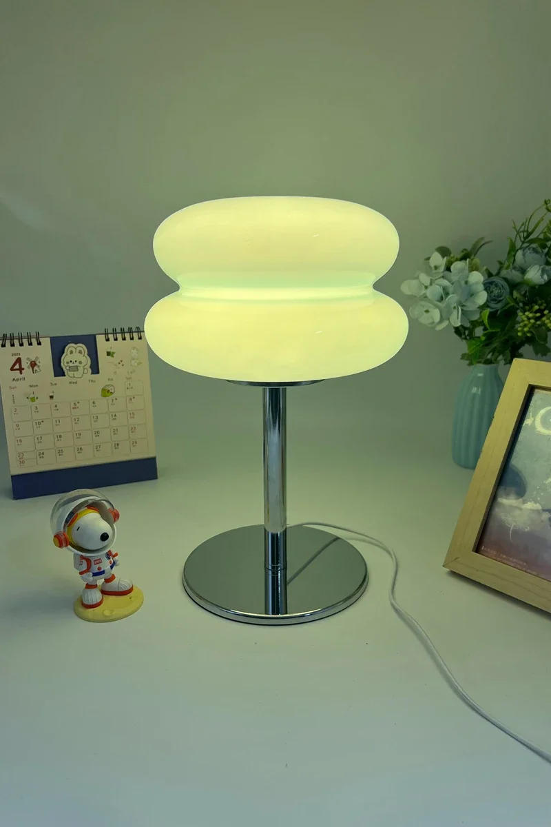 Description Picture 4 of itemGlass Led Table Lamp Ambient Lighting Decoration Bedroom Bedside Atmosphere Room Decor Art Desk Lamps creative Night Light