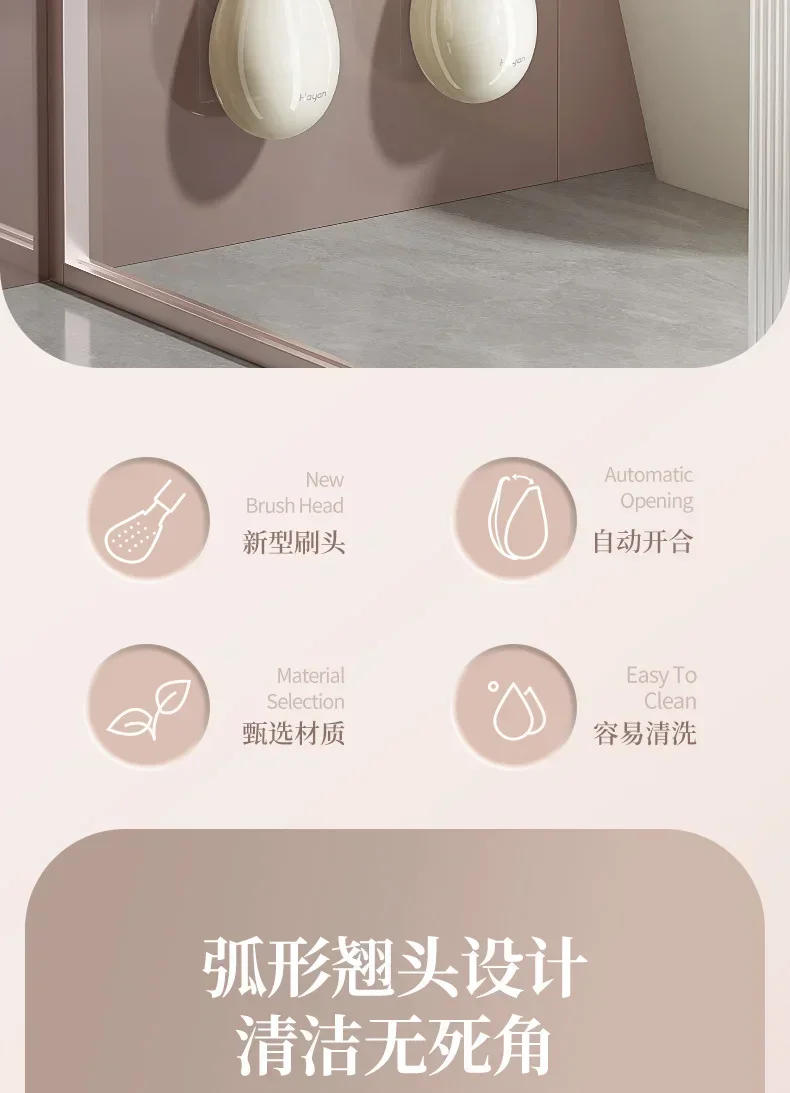 Description Picture 3 of item2024 New Toilet Brush Set with Wall-Mounted Holder for Efficient Bathroom Cleaning