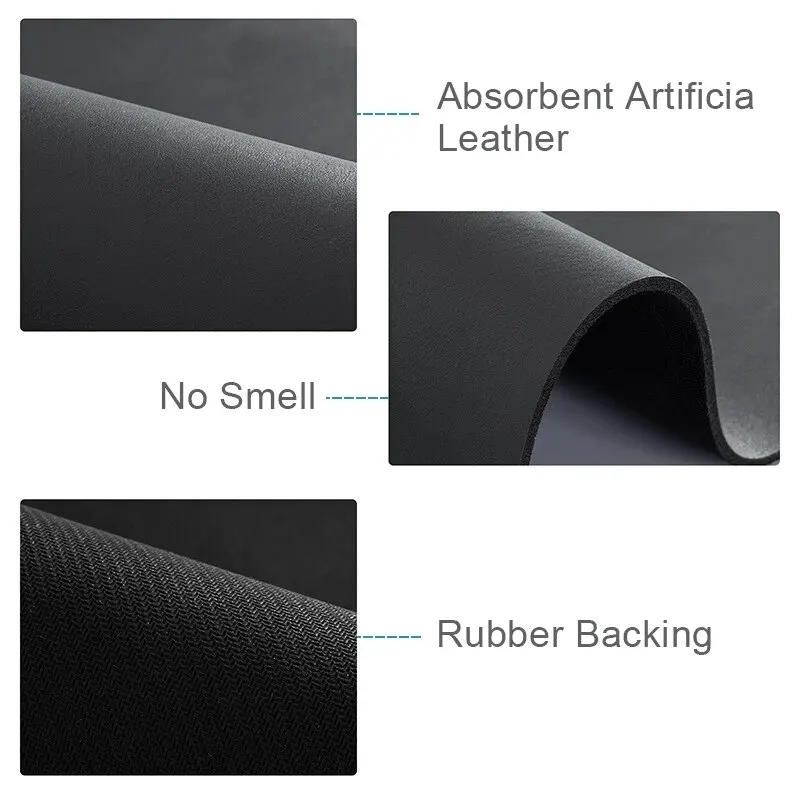 Description Picture 6 of item1pcs Tableware Mat Super Absorbent Coffee Plate Large Kitchen Absorbent Drying Pad Quick Drying Drainage Pad Gray Blue