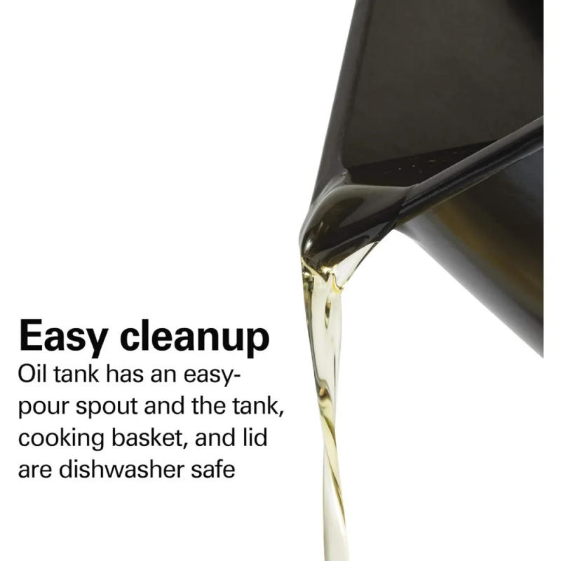 Description Picture 4 of item35042 Professional Style Electric Deep Fryer, XL Frying Basket, Lid with View Window, 1800 Watts, 21 Cups / 5 Liters