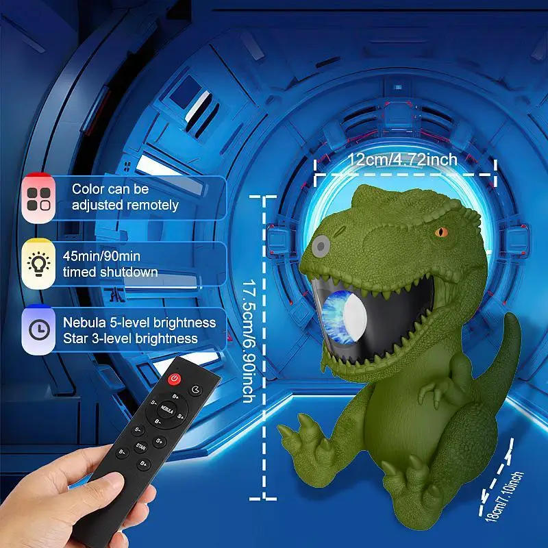 Description Picture 4 of itemDinosaur Galaxy Projector - Space Buddy Star Projector Night Light for Kids Adults Bedroom Astronaut Projector