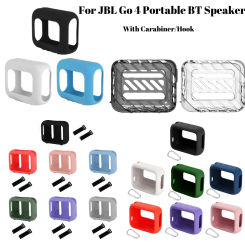 Silicone Case Travel Carrying Pouch with Speaker Mount Strap Portable Speaker Case Shockproof Speaker Cover for JBL Go 4