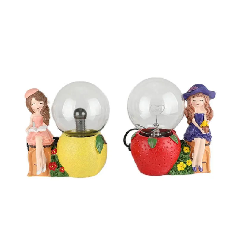 Description Picture 5 of itemLemon Girl Strawberry Girl Crystal Plasma Lamp 4 Inch Glass Ball Touch Sensing Science Enlightenment Cool Interior Decoration