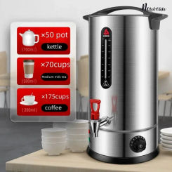 Commercial household electric double-layer insulation energy-saving open bucket water heater dedicated to milk tea shop