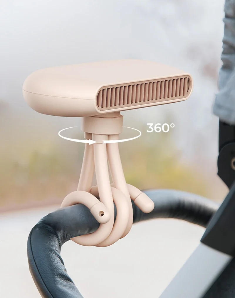 Description Picture 4 of item2400mAh Baby Stroller Fan Summer Portable Rechargeable Fan for Cart Handheld USB Bladeless Fan Stroller Accessories Kids Gifts