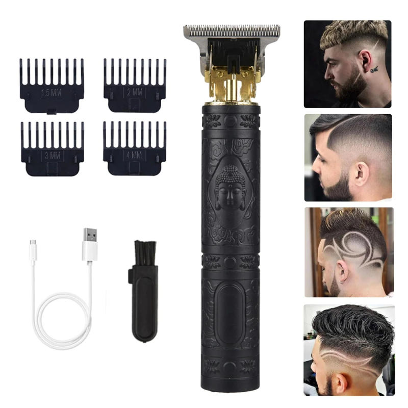 Description Picture 2 of item2024 Vintage Buddha T9 Hair Cutting Machine Men's Electric Shaver Rechargeable Hair Trimmer Beard Clipper Barber Hair Cut Shaver