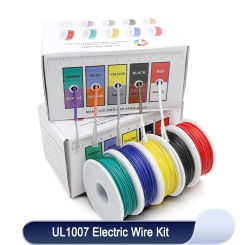UL1007 Wire PVC Insulation Tinned Copper Cable （5 Colors Mix Kit）30/28/26/24/22/20/18/16 AWG Stranded Electrical Line PCB Wire