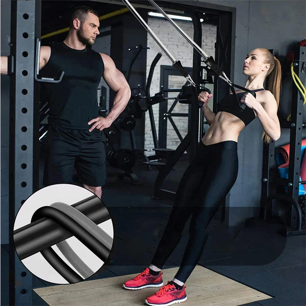 Description Picture 5 of item200LBS/150LBS Fitness Resistance Bands Set Elastic Bands for Exercise Yoga Sports Pull Rope Bodybuilding Workout Exercise Bands