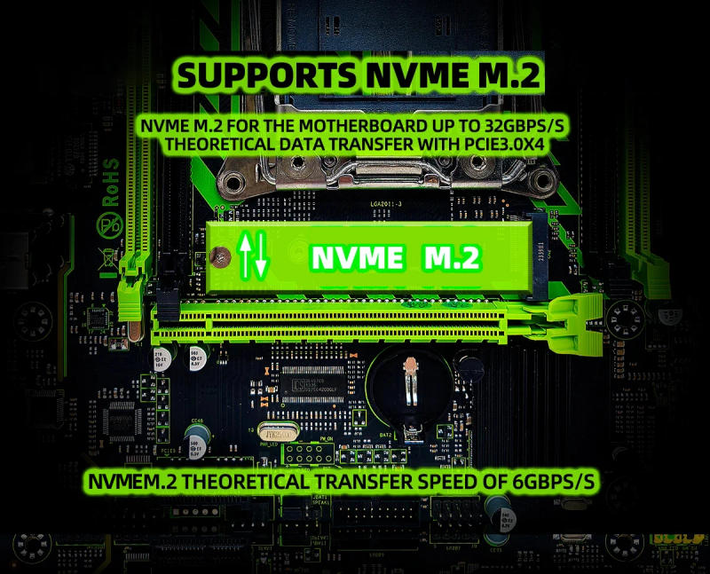 Description Picture 4 of itemX99-8D4 ZSUS Motherboard Set Kit With LGA2011-3 Xeon E5 2630 V4 CPU DDR4 16GB (1*16GB) 2133MHZ RAM Memory NVME M.2 SATA