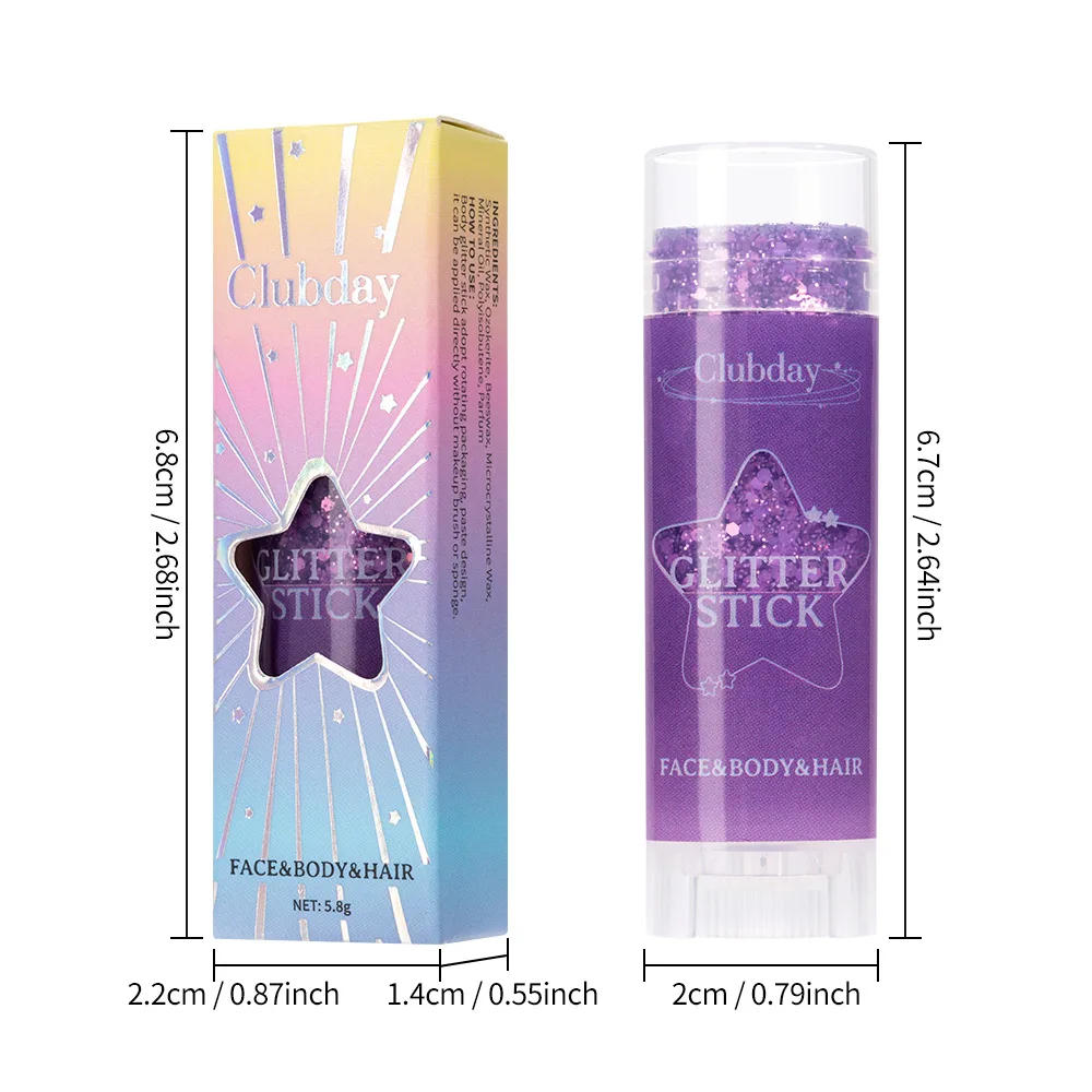 Description Picture 3 of item6 Color Sequins Glitter Gel Stick White Silver Pink Eyeshadow Face Body Painting Brighten Stage Makeup Flash Loose Sequins Cream