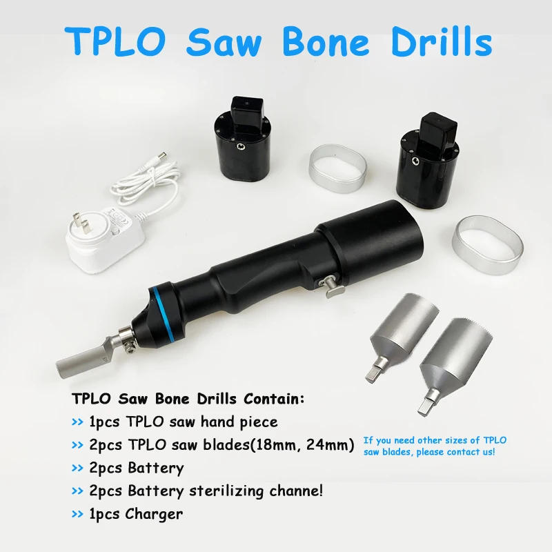 Description Picture 3 of itemOrthopedic Surgery Electric Power Drill Tools TPLO Saw Hand Piece Kit with Bone Saw Blades Orthopedic Instruments
