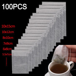 50/100PCS Disposable Tea Filter Bag Non-woven Fabric Teabags Spice Coffee Tea Infuser with String Heal Seal Teabag Empty Pouch