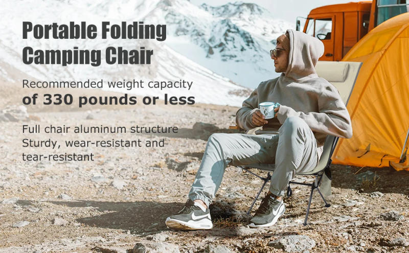 Description Picture 4 of itemOutdoor Folding Fishing Chair Portable Camping Chair With Cup Bag Pillows Suitable For Long-Distance Travel Picnic Camping Fish.