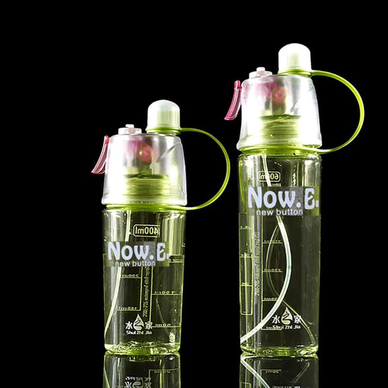 Description Picture 6 of item400/600ml Sports Plastic Spray Water Bottle Cool Summer Cycling Sport Water Bottle Portable Climbing Outdoor Bike Shaker Bottle