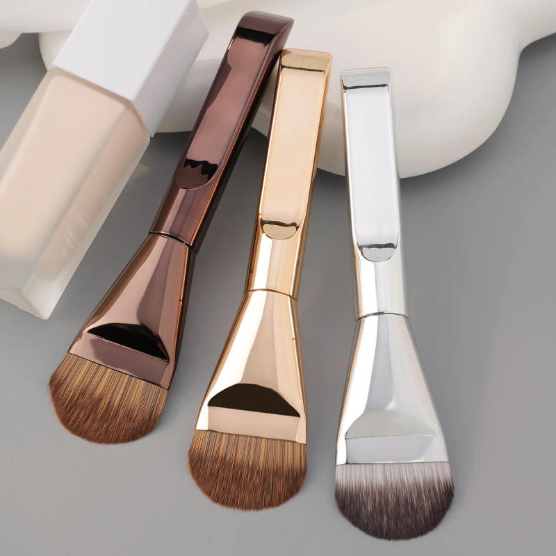 Description Picture 2 of item1PCS Ultra Thin Foundation Brush Synthetic Bristles Precision Application for Liquid Cream Streak-free All Skin Types Tools