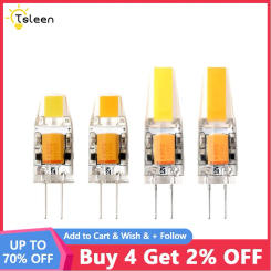 1/4/8pcs G4 Dimmable Lamp Light COB 3W/6W Bulb AC/DC 12V 220V light replace LED Crystal Silicone Halogen Spotlight Chandelier