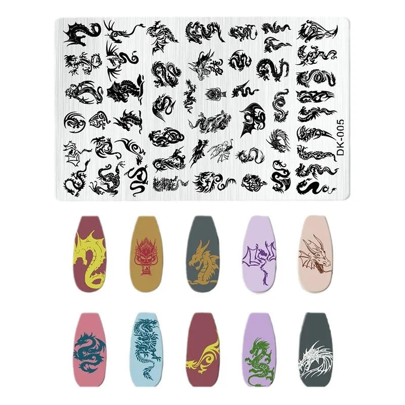 Description Picture 5 of itemCute Halloween Bow Cross Stamping Plate Cartoon Animals Figure Nail Stamp Plates Cartoon Cat Nail Templates for Nail Art Design