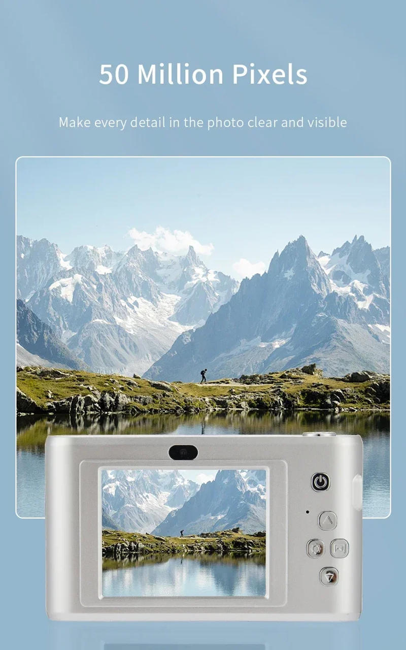 Description Picture 6 of itemDigital Camera Children Camera Camcorder With 16x Zoom 1080P HD 50MP Compact Mini Cameras For Beginner Photography Selfie